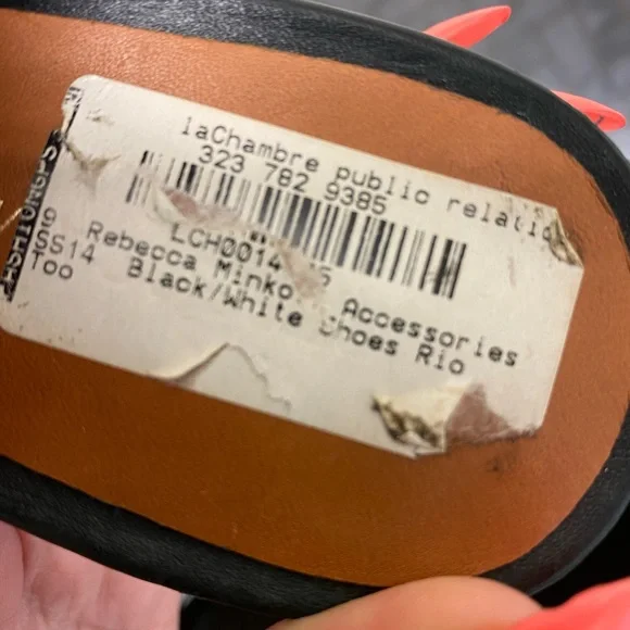Rebecca minkoff leather Rio black white checkered heel oxfords lace up New - Picture 7 of 7
